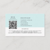 Dog Grooming Teal Loyalty Card Pet Salon 名刺 (裏面)