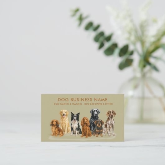 Dog Grooming Walking Sitting Training 名刺 (スタンド正面)