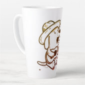 Dog, Guitarist, Musician カフェラテマグ (左アングル)