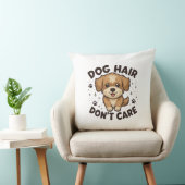 Dog Hair, Don’t Care – Funny Dog Lover Design クッション (椅子)