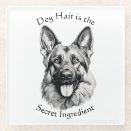 Dog Hair Is the Secret Ingredient German Shepherd ガラスコースター