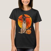 Dog Halloween Belgian Malinoi Jack O Lantern Pumpk Tシャツ (正面)