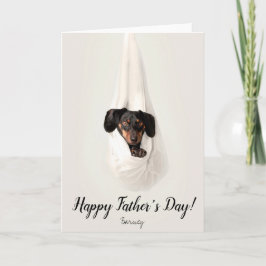 Dog Happy Father's Dayカスタム写真 カード
