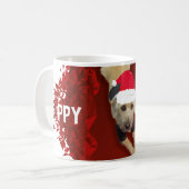 Dog Happy Holiday Mug コーヒーマグカップ (正面左)