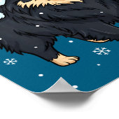 Dog Holiday Meranian Dog Santa Illustration - Fluf ポスター (角)