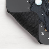 Dog Holiday Meranian Dog Santa Illustration - Fluf マウスパッド (コーナー)