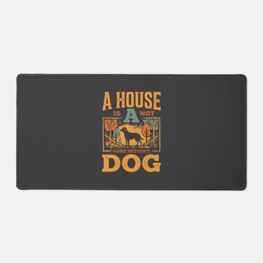 Dog Home Vintage House デスクマット (正面)