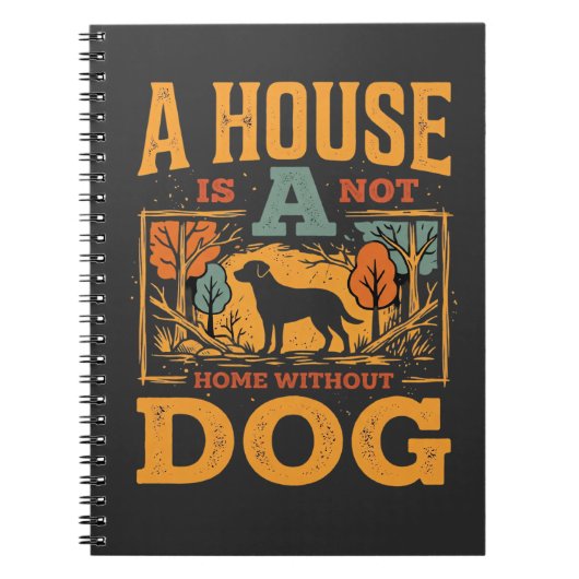 Dog Home Vintage House ノートブック (正面)