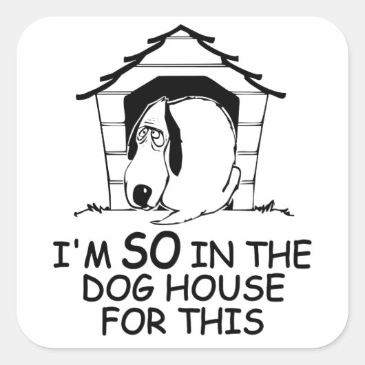 DOG HOUSEカスタムカラーシール スクエアシール (正面)