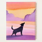 Dog Howl | Black Dog Watercolor Silhouette プランナー手帳 (裏面)