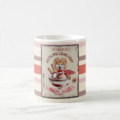 Dog Ice-cream funny Akita Inu long coat コーヒーマグカップ (中央)