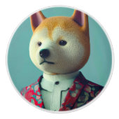 Dog in a suit セラミックノブ (正面)