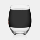 Dog in Christmas Hat with Books - A Perfect Christ ステムなしワイングラス (左)