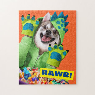 Dog in Dinosaur Costume ジグソーパズル