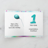 Dog in Party Hat Birthday カード (内部)