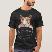 Dog In Pocket Bull Terrier  Dog Tシャツ (正面)