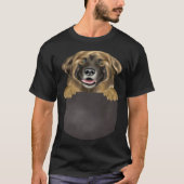 Dog In Pocket  Dog  Leonberger Tシャツ (正面)