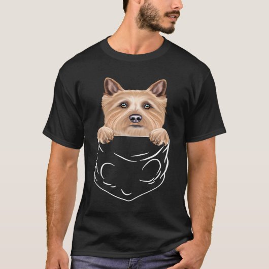 Dog In Pocket Norwich Terrier  Dog Tシャツ (正面)