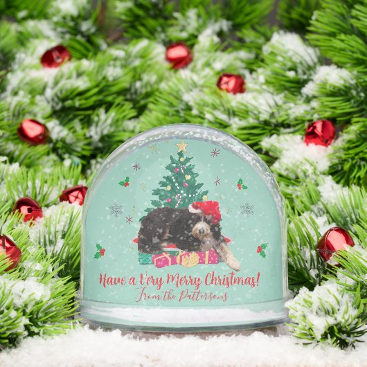 Dog in Santa hat & Christmas Tree  (クリスマス)