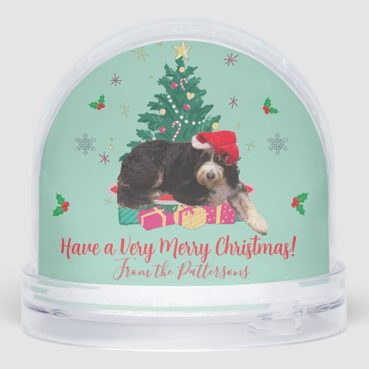 Dog in Santa hat & Christmas Tree (裏面)