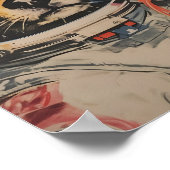 Dog in Space Print Soviet Space Poster Belka ポスター (角)