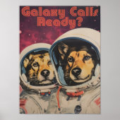 Dog in Space Print Soviet Space Poster Belka ポスター (正面)