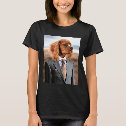 Dog In Suit And Tie  English Cocker Spaniel Mbassp Tシャツ (正面)