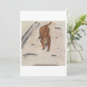 Dog in the Snow Greeting Card 招待状 (スタンド正面)