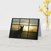 Dog in the Window Dog Compensity Card カード (黄色い花)