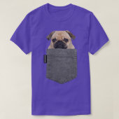 Dog in Your Pocket T Pug  Tシャツ (デザイン正面)