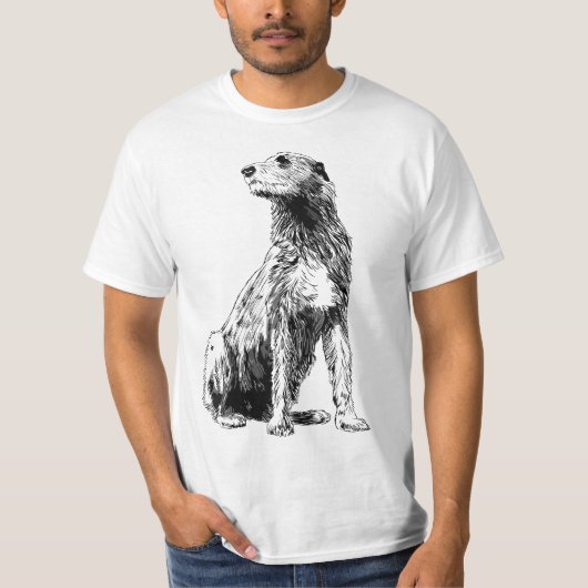 Dog Irish Wolfhound Tシャツ (正面)
