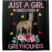 Dog Just A Girl Who Loves Greyhounds シャワーカーテン (正面)