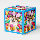 Dog Laying on Easter Eggs フェイバーボックス (正面サイド)