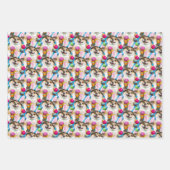 Dog Laying on Easter Eggs ラッピングペーパーシート (正面3)