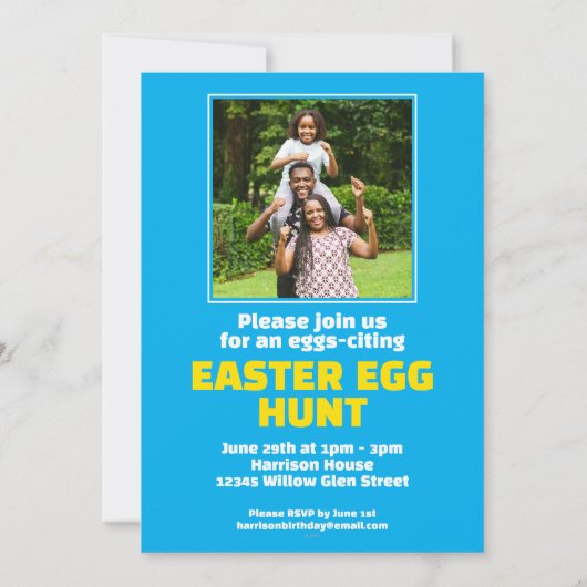 Dog Laying on Easter Eggs 招待状 (裏面)