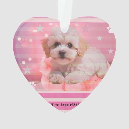 Dog Let's Party Birthday  オーナメント (裏面)