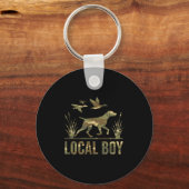 Dog Local Boy Hunting Dog Camo Southern Country Pr キーホルダー (正面)