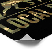 Dog Local Boy Hunting Dog Camo Southern Country Pr ポスター (角)