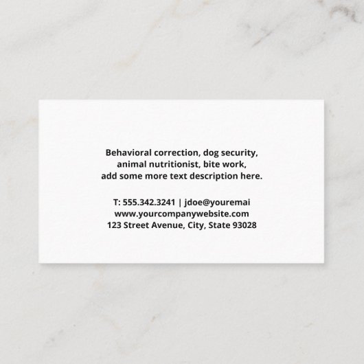 Dog Logo | Background Texture 名刺 (裏面)