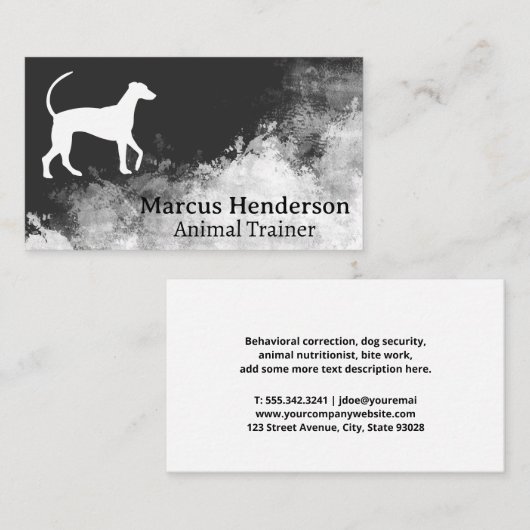 Dog Logo | Background Texture 名刺 (正面/裏面)