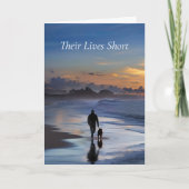 Dog Loss Sympathy Condolences Walking Dog  カード (正面)