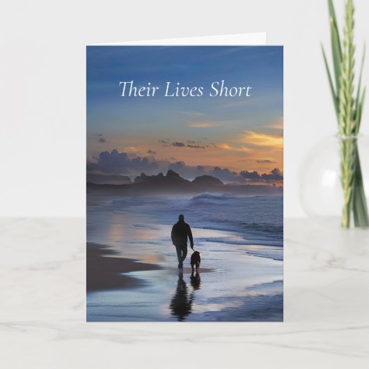 Dog Loss Sympathy Condolences Walking Dog  カード (正面)