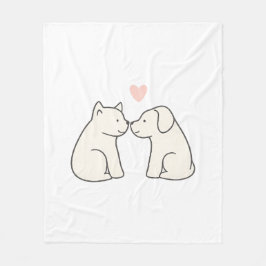 Dog Love フリースブランケット