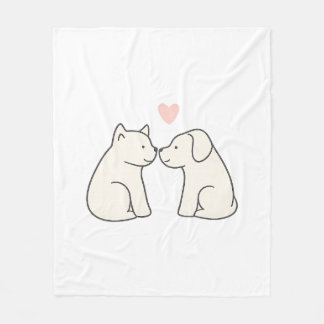 Dog Love フリースブランケット