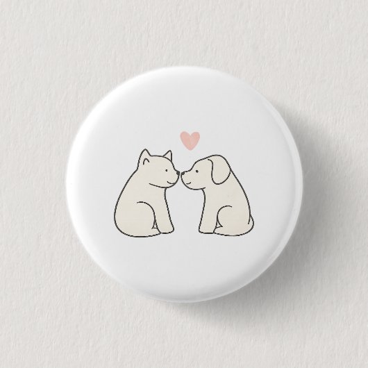 Dog Love 缶バッジ (正面)