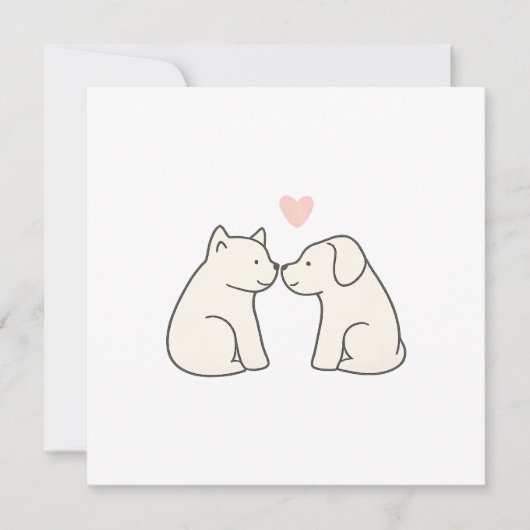 Dog Love Flat Card (正面)