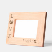 Dog LOVE Pawプリントモダン写パーソナライズされた真 レーザー彫刻フレーム (左)