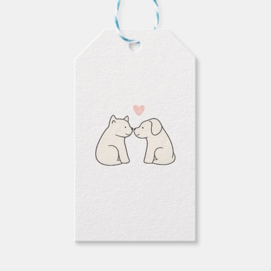 Dog Love Sticker ギフトタグ (正面)