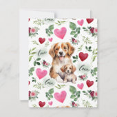 Dog Love Valentine’s Day Card in White ノートカード (正面)
