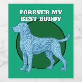 dog lover ワインラベル (シングルラベル)